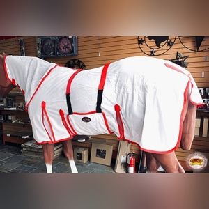 Red and White UV fly sheet 81"